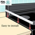 thumbnail image 4 of Silicone Stove Gap Covers (2 Pack), Heat Resistant Oven Gap Filler Seals Gaps Between Stovetop and Counter, Easy to Clean (21 Inches, White), 4 of 9