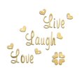thumbnail image 1 of Trixes Live Love Laugh Black Wall Decal Sticker Home Decoration Decorative Self-adhesive Wall Art Decal Murals, 1 of 3