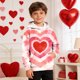 thumbnail image 1 of TaTaai Valentine's Day Printed Hoodie, Youth Long Sleeve Pullover, Pocket Casual Sweatshirt, Holiday Gift Apparel Gift, 1 of 9