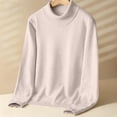 thumbnail image 2 of ManxiVoo Cozy Mid Neck Heavy Knit Sweater for Women Thick Winter Pullover Long Sleeve Casual Loose Fit Top L Size Beige, 2 of 7