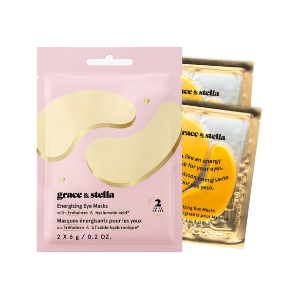 grace & stella Energizing Eye Masks, 6 g / 0.2 OZ., 2 Pairs