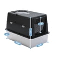 thumbnail image 4 of PAWZ Road Stainless Steel Litter Box, Enclosed Large Cat Litter Box with Scoop, Odor Control Easy Clean, Black, 4 of 12