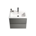 thumbnail image 4 of 24 - inch Floating Vanity for Bathroom | Double Drawers for Bathroom Storage Expansion | Ceramic and MDF Construction | Keeps Bathroom Items in Order, 4 of 4