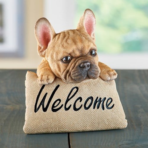 Friendly Pups Decorative Welcome Pillow Sign French Bulldog Walmart Com Walmart Com