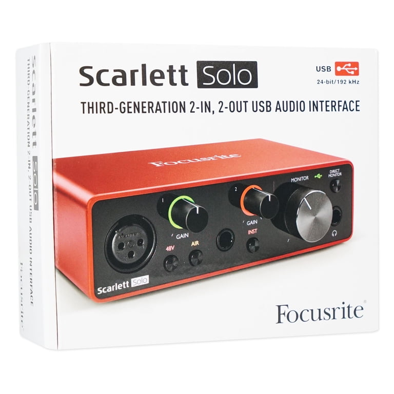 Focusrite SCARLETT SOLO 3rd Gen Studio Recording Equipment Package