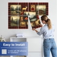 thumbnail image 5 of Hunting 8 Pack Art Acoustic Panels Sound Absorbing Bear Cabin Plaid Farmhouse Retro Country Woodland Decorative Soundproof Wall Panels Self Adhesive for Game Room Man Cave Bedroom 48"x32", 5 of 7