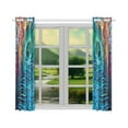 thumbnail image 3 of BSDHOME Peacock Feather Window Curtain Kitchen Curtain 26x39 inches (Two Pieces), 3 of 3
