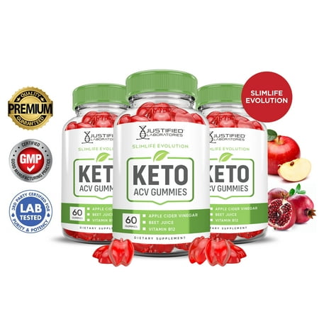 (3 Pack) Slimlife Evolution Keto ACV Slim Life Gummies 1000MG Dietary Supplement 180 Gummys