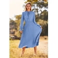 thumbnail image 3 of Vestido PRETTYGARDEN 2025 Midi Swiss Dot Línea A XL Azul Claro, 3 of 8