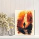 thumbnail image 2 of Qisvanset Framed Canvas Wall Art 12x16 Inch Walls of Jericho Modern Bible Sketch Gift Art, 2 of 5