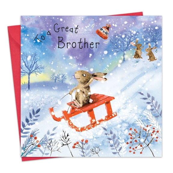 Twizler Brother Christmas Card - Brother Happy Xmas Card - Merry Christmas Card for Brother