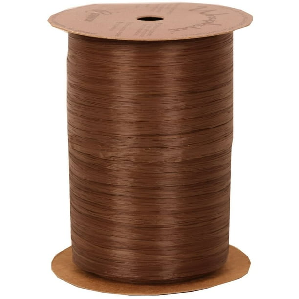 JAM Raffia Ribbon, 100 Yards, Brown, 1/Pack