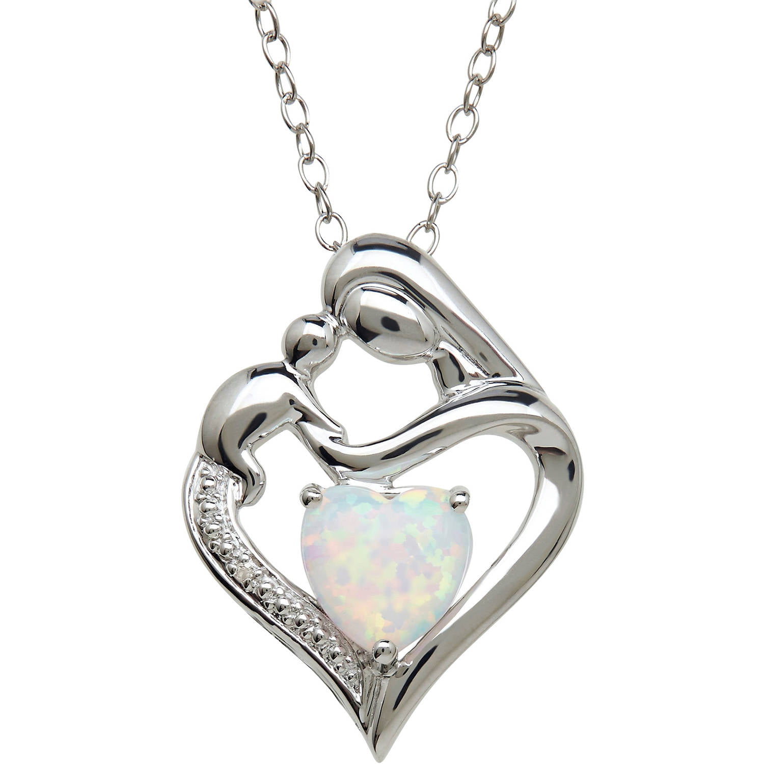 Brilliance Heart Created Opal Diamond 