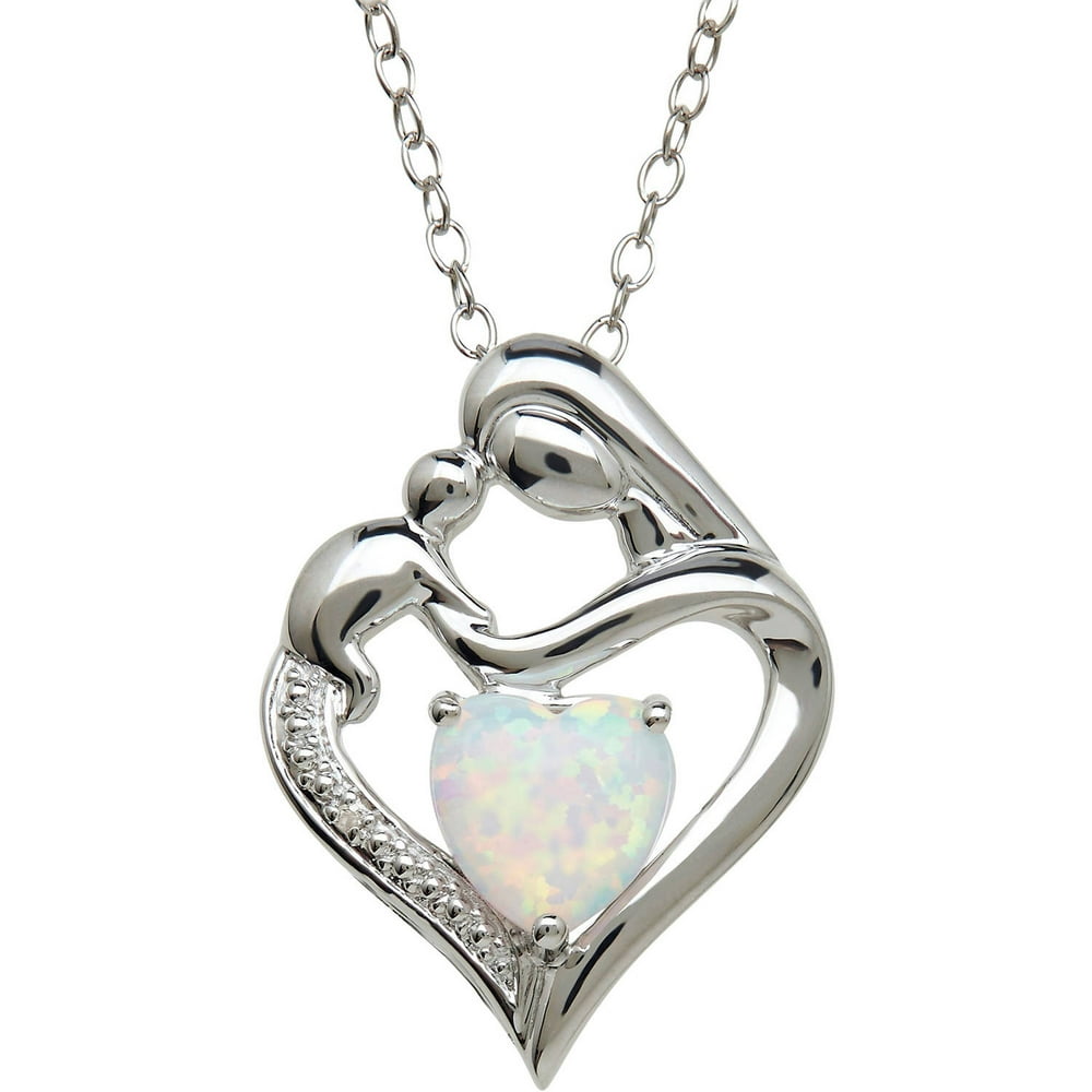Brilliance Fine Jewelry Brilliance Fine Jewelry Heart Created Opal