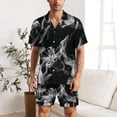 thumbnail image 2 of PRIYAL Ensemble de Pyjama à Manches Courtes pour Hommes en Satin de Soie 2 Pcs, 2 of 6