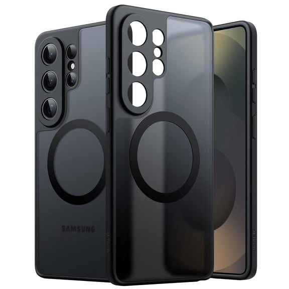 JETech Magnetic Case for Samsung Galaxy S26 Ultra, Translucent Matte Back Shockproof Cover (Black)