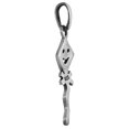 thumbnail image 2 of 1 1/2 inch Sterling Silver Happy Face Kite Pendant Diamond-Cut Oxidized finish NO Chain, 2 of 3