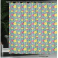 thumbnail image 4 of Ambesonne Flower Shower Curtain, Retro Roses on Stripes, 69"Wx84"L, Multicolor, 4 of 5