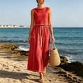 thumbnail image 2 of Women's Elegant Long Skirt for Formal Wear Matching Two Piece Outfit Set Red L, 2 of 5