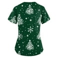 thumbnail image 3 of Garbnen Christmas Scrub Top Funny Xmas Printed V Neck Short Sleeve Fall Scrub Top for Woman Nursing Tops with Pocket S-5XL, 3 of 3