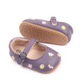 thumbnail image 4 of nvzhuang Baby Girls Mary Jane Flats PU Leather Infant Dress Shoes Floral Embroidery Princess Shoes, 4 of 6