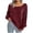 Wine, variant on Viikei Cardigan Sweaters for Women Plus Size Fashion Women Casual Solid Long Sleeve Loose Round Neck Sweater Pullver Button Blouse