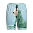 thumbnail image 4 of Fotbe Dog Wrapped in Towel Pajama Shorts for Men, Men's Pajama Bottoms, Sleepwear,Short Pajama Pants-XX-Large, 4 of 9