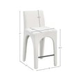 thumbnail image 3 of Meridian Furniture Gramercy Cream Linen Textured Fabric Stool, 3 of 9
