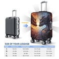 thumbnail image 5 of Haiem Red And White Beast Luggage Cover Printed Suitcase Covers for Luggage Elastic Washable Suitcase Protector Fits 18-32 Inch Luggage-Medium, 5 of 8