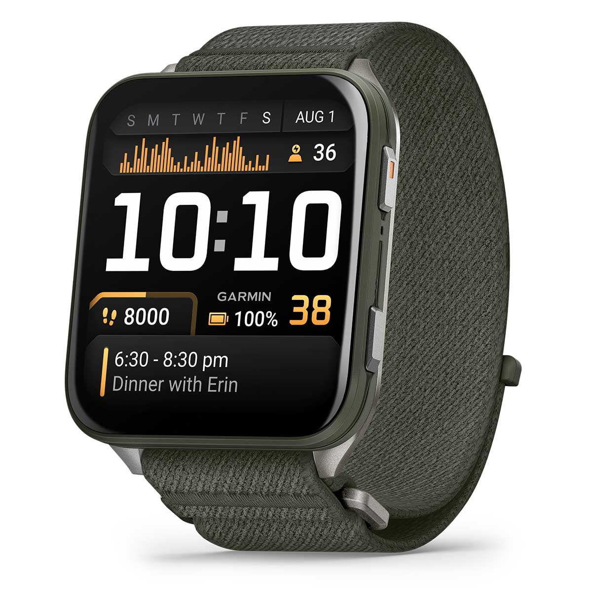 Garmin Venu X1 (Moss/Titanium) Fitness GPS Smartwatch Gift Box Bundle with PlayBetter Wall Adapter & Hard Case