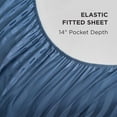 thumbnail image 4 of The Sheet Lab Regal Dreams Sheet Sets, 4-Piece Queen, Navy, 4 of 8