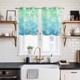 thumbnail image 2 of Teal Blue Ombre Coastal Kitchen Curtains Window Panels, Sea Nautical Summer Beach Starfish Coral Insulated Window Treatment Curtain, Grommet Curtains for Bedroom/Living Room, 2 Piece 27.5"Wx39"L, 2 of 8