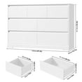 thumbnail image 3 of Homfa 7 Drawer Double Dresser, 47.2"W Contemporary Wood Chest of Drawer Storage Cabinet for Bedroom Living Room, White, 3 of 7