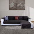 thumbnail image 3 of Waterproof  L Shaped Couch Cover for Sectional Sofa Couch 1 Piece Wear and Scratch Resistant Sofa Couch Black (L Size), 3 of 9