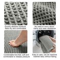 thumbnail image 4 of Alfombra absorbente para piso de baño | Alfombra de baño engrosada antideslizante | Superficie de terciopelo mullido | Tapete suave y lavable para entrada de puerta | Color sólido | 24x17 pulgadas, 4 of 5