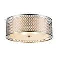 thumbnail image 2 of CWI Lighting Mikayla 3 Light Drum Shade Flush Mount With Satin Nickel Finish, 2 of 5