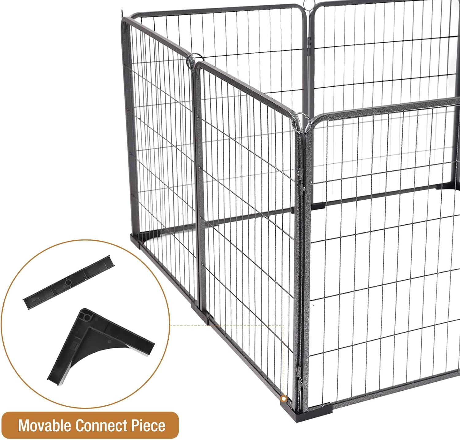 Aivituvin Dog Playpen Indoor & Outdoor Foldable Pet Exercise Fence Pen with Door Gate,Dog Kennels for Small/Medium/Puppy Dogs,Rabbits (8 Panels, 31 Inch)