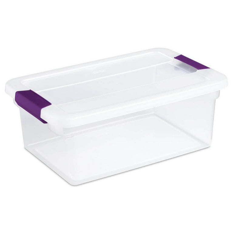 Sterilite 32 Quart Clear View Storage Container Tote with Lid, 24 Pack