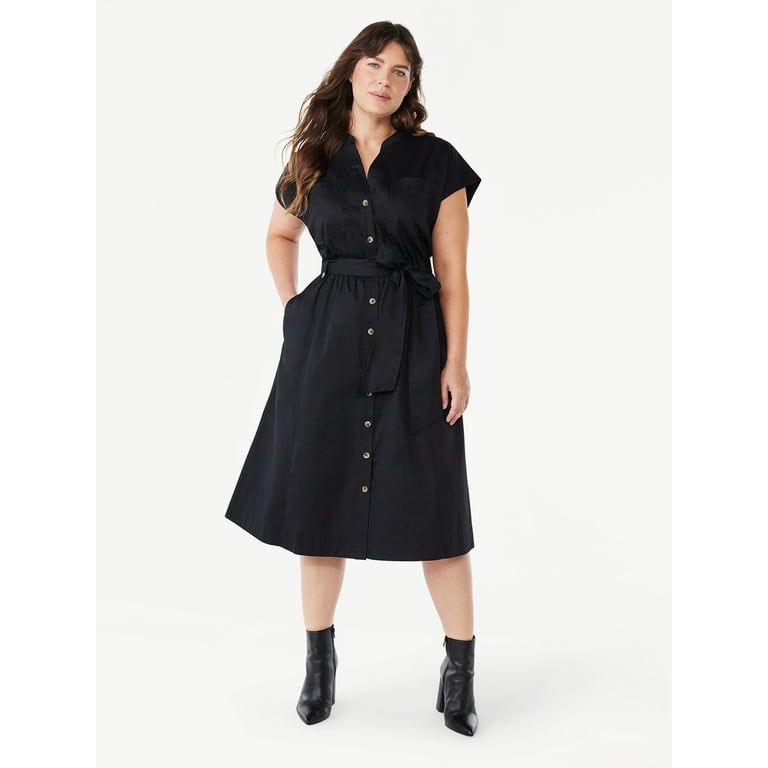 Utility midi shirt dress discount