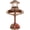 Bronze, variant on Solar Outdoor Bird Bath Vintage Resin Pedestal Fountain Decoration for Yard, Garden w/Planter Base, Feeder, Decorative Bird Cage, Fillable Stand - Stone