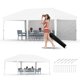 thumbnail image 1 of Garvee carpa plegable instantánea 10 x 20 pies con 2 paredes laterales removibles, altura ajustable y bolsa con ruedas para eventos, mercado y fiestas, 1 of 7