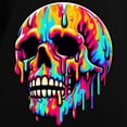 thumbnail image 3 of CafePress - Vibrant Melting Skull - Women's Long Sleeve Dark Pajamas, 3 of 7
