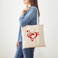 thumbnail image 3 of CafePress - TREBLE MUSIC HEART Tote Bag - Unisex Canvas Tote Bag, Beige, 1-Piece, 3 of 6