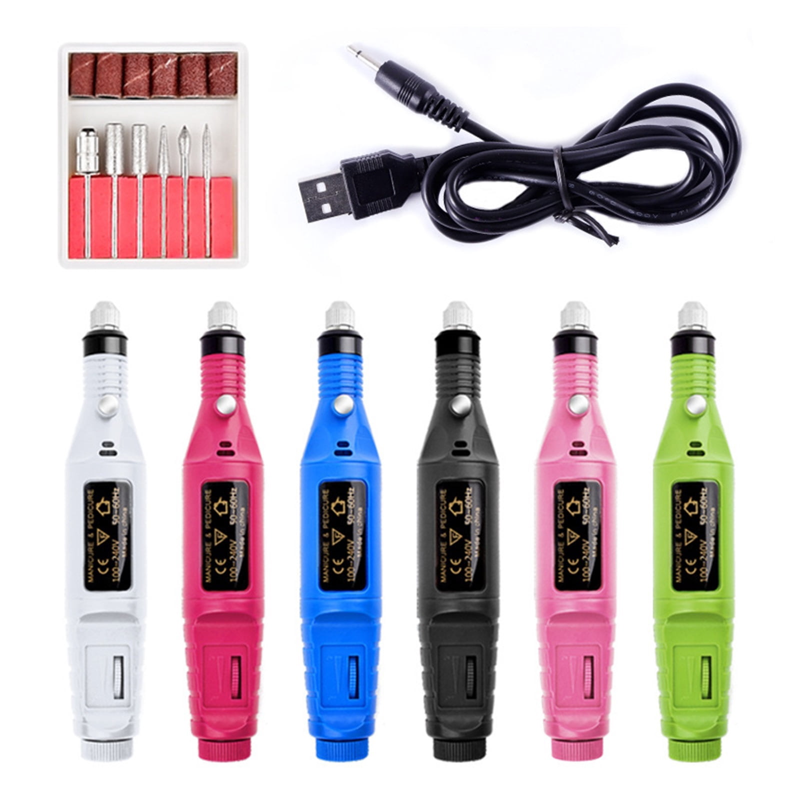USB Portable Nail Drill Machine For Nails Peeling And Polishing, Nail Polisher Pen-input Nail Drill Kit ,Low Noise