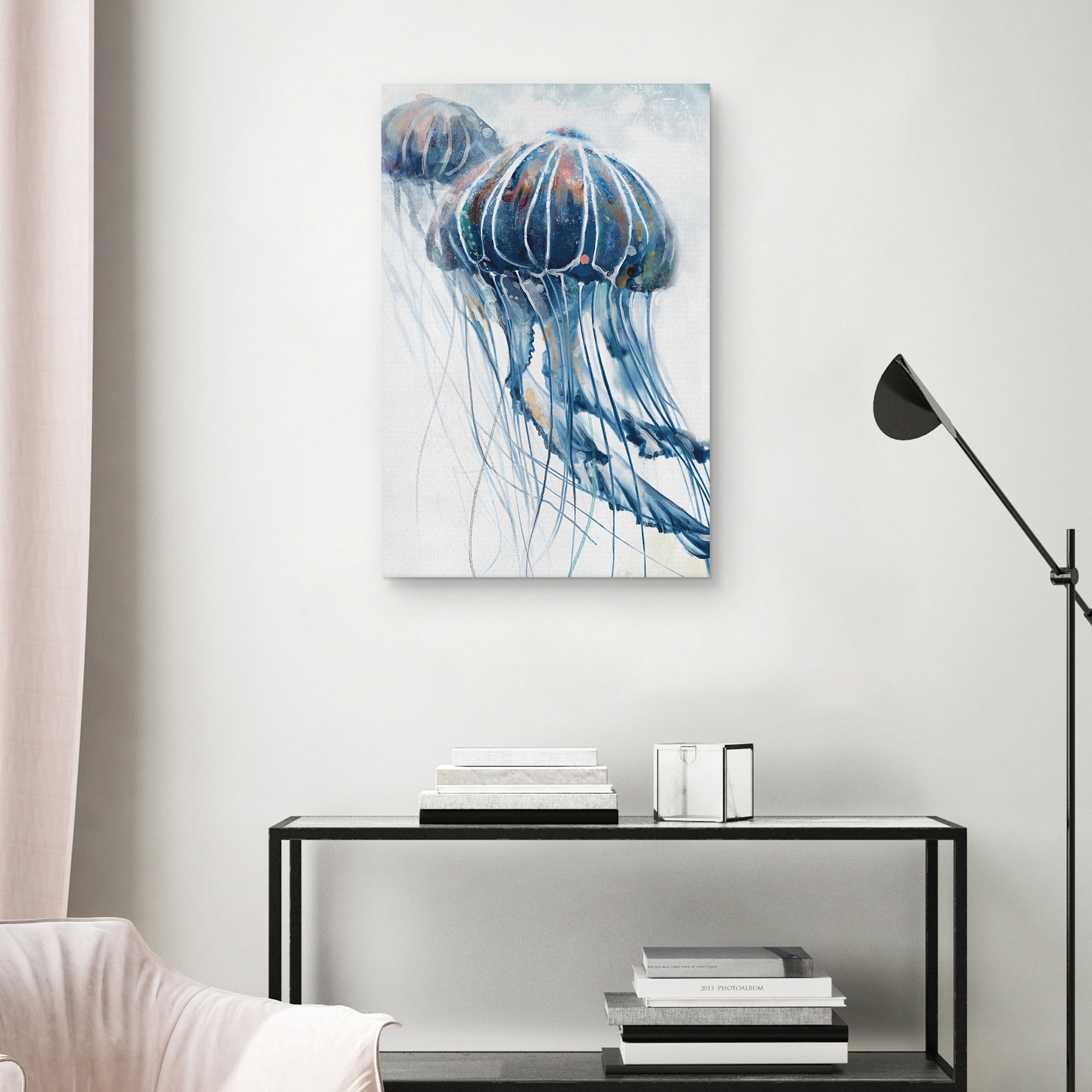 Indigo Jellies by Studio Arts Canvas Art Print, 1.5" x 18"