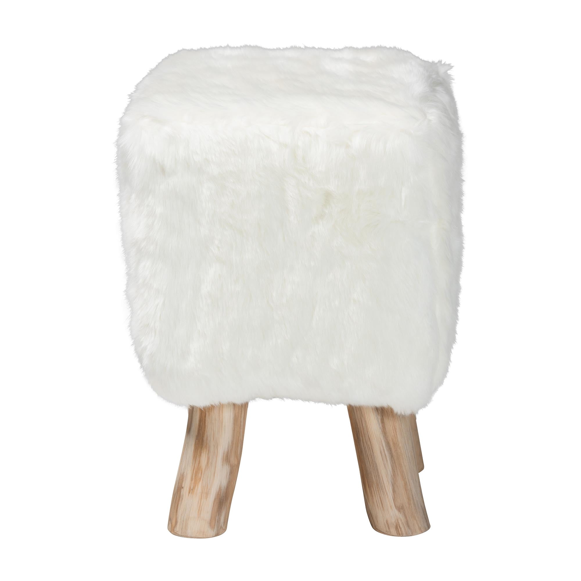bali & pari Scotlyn Traditional Footstool, White