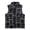 Cartoon Cat Silhouette Design, variant on Soft Girls Fleece Vest for Daily Life Winter, Polyester With Pockets Kid Outerwear Vest, Patchwork Cat Birds