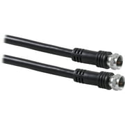 onn. 15ft Coax Cable, F-connectors, Dual-shielded, Black, AVAC15100008400