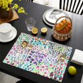thumbnail image 4 of Pioneer Flower Floral Print Pattern Summer Placemats Table Placemats Set Of 4-Linen Kitchen Washable Placemats Table Mats 12x18 Inch Non-Slip Heat Resistant, 4 of 5
