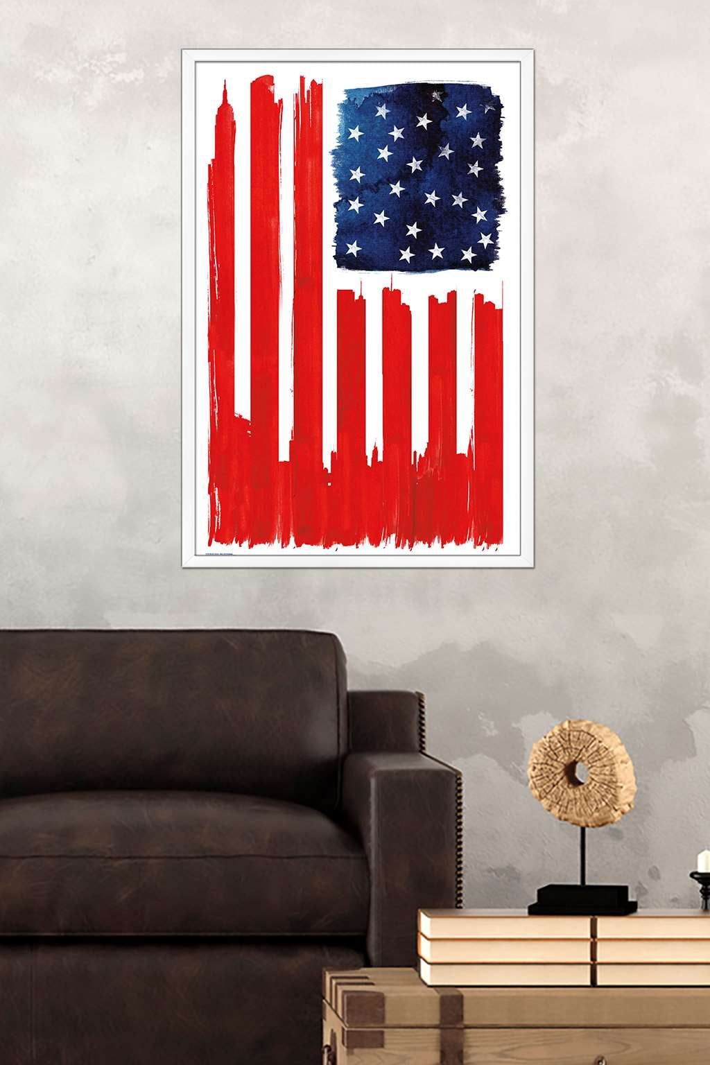 Robert Farkas - Stars And Buildings Wall Poster, 22.375" x 34", Framed